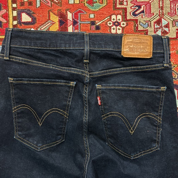 Levi’s Mile High Super Skinny Dark Denim Jeans size 31/30 - Picture 4 of 13